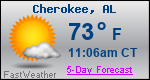 Weather Forecast for Cherokee, AL