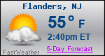 Weather Forecast for Flanders, NJ