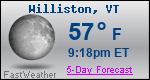 Weather Forecast for Williston, VT