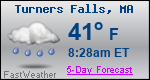 Weather Forecast for Turners Falls, MA