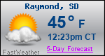 Weather Forecast for Raymond, SD