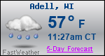 Weather Forecast for Adell, WI