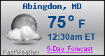 Weather Forecast for Abingdon, MD