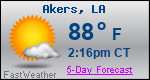 Weather Forecast for Akers, LA