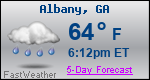 Weather Forecast for Albany, GA