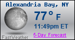 Weather Forecast for Alexandria Bay, NY