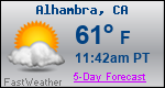 Weather Forecast for Alhambra, CA