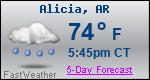 Weather Forecast for Alicia, AR