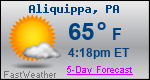 Weather Forecast for Aliquippa, PA