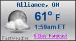 Weather Forecast for Alliance, OH
