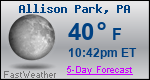 Weather Forecast for Allison Park, PA