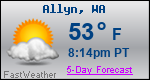 Weather Forecast for Allyn, WA