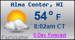 Weather Forecast for Alma Center, WI