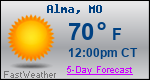 Weather Forecast for Alma, MO