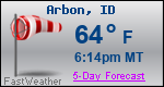 Weather Forecast for Arbon, ID
