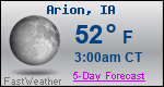 Weather Forecast for Arion, IA