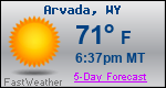 Weather Forecast for Arvada, WY