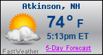 Weather Forecast for Atkinson, NH