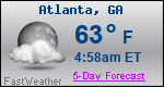 Weather Forecast for Atlanta, GA