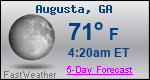 Weather Forecast for Augusta, GA