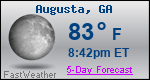 Weather Forecast for Augusta, GA