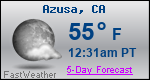 Weather Forecast for Azusa, CA