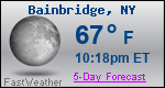 Weather Forecast for Bainbridge, NY