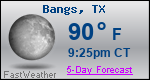 Weather Forecast for Bangs, TX