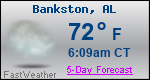 Weather Forecast for Bankston, AL