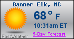Weather Forecast for Banner Elk, NC
