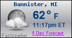 Weather Forecast for Bannister, MI
