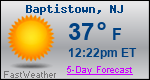 Weather Forecast for Baptistown, NJ