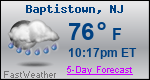 Weather Forecast for Baptistown, NJ