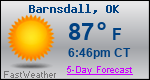 Weather Forecast for Barnsdall, OK