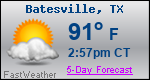 Weather Forecast for Batesville, TX