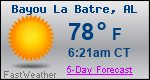 Weather Forecast for Bayou La Batre, AL