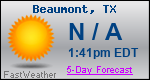 Weather Forecast for Beaumont, TX
