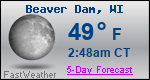 Weather Forecast for Beaver Dam, WI