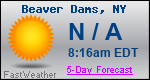 Weather Forecast for Beaver Dams, NY