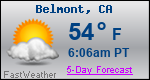 Weather Forecast for Belmont, CA