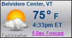 Weather Forecast for Belvidere Center, VT