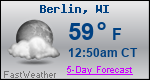 Weather Forecast for Berlin, WI