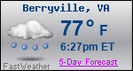 Weather Forecast for Berryville, VA