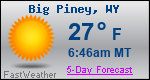 Weather Forecast for Big Piney, WY