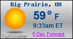 Weather Forecast for Big Prairie, OH