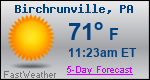 Weather Forecast for Birchrunville, PA