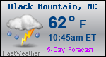 Weather Forecast for Black Mountain, NC