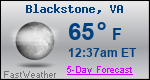Weather Forecast for Blackstone, VA