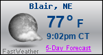Weather Forecast for Blair, NE