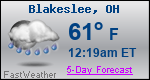 Weather Forecast for Blakeslee, OH